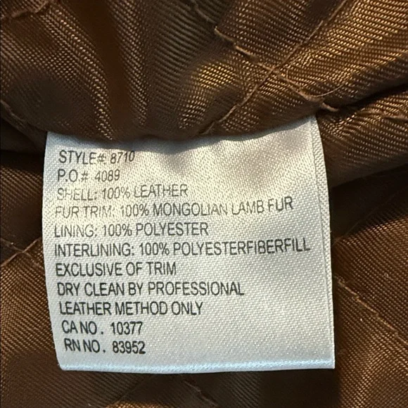 Tan Suede Coat with Mongolian Fur Collar - Picture 4 of 9